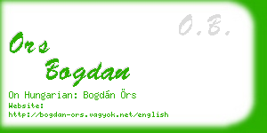 ors bogdan business card