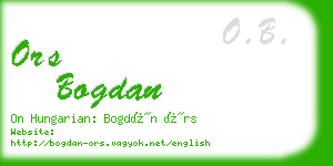ors bogdan business card